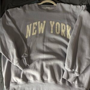 Pacsun Women Purple/Grey New York Sweatshirt